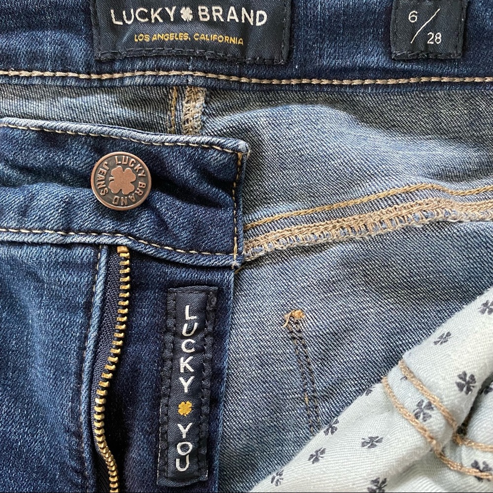Lucky Brand High Waist Hayden Crop Blue Jeans Size 6/28 with MEASUREMENTS! - Picture 11 of 13